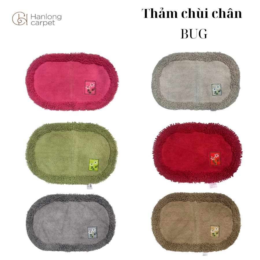 Thảm chùi chân Bug – chất liệu 100% polyester siêu thấm