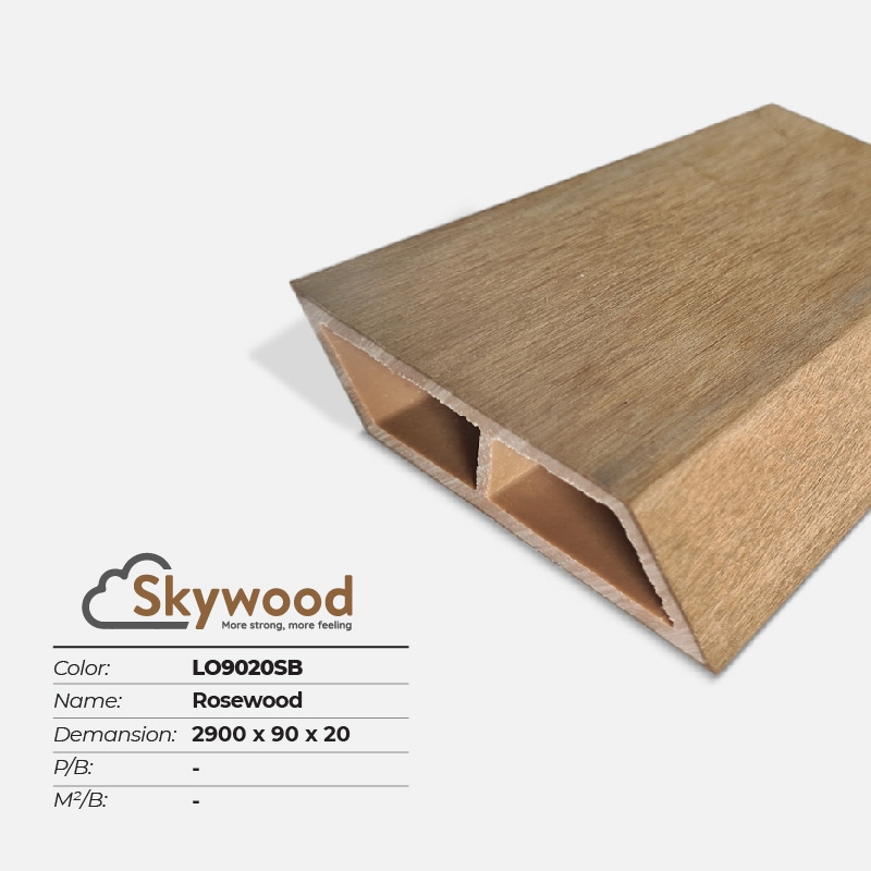 Thanh lam gỗ trang trí WPC Skywood LO9020SB – B.Teak