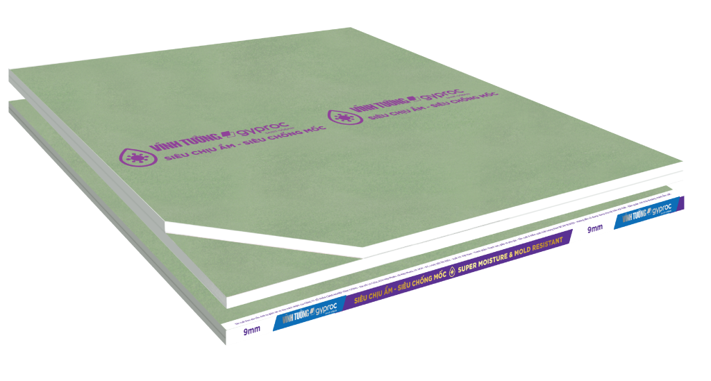Tấm thạch cao Siêu Chịu Ẩm – Siêu Chống Mốc