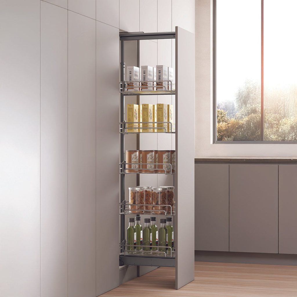 Tủ đồ khô 5 tầng 400mm Nan Ovan Inox 304 Hafele 595.71.047