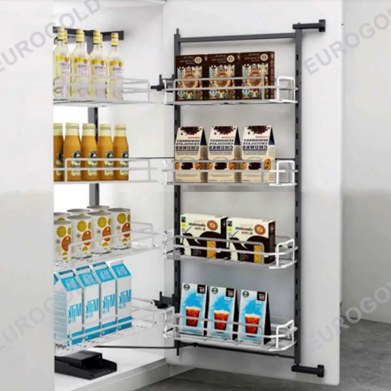 Tủ Đồ Khô Inox 201 Mạ Crom Nan Dẹt 4 Tầng Eurogold EG80445S