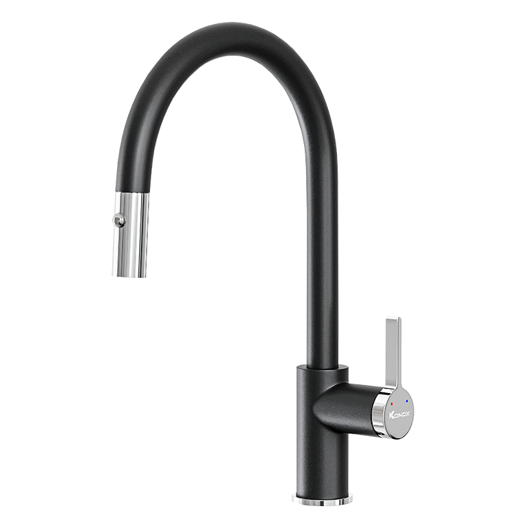 Vòi rửa bát dây rút Alto Black