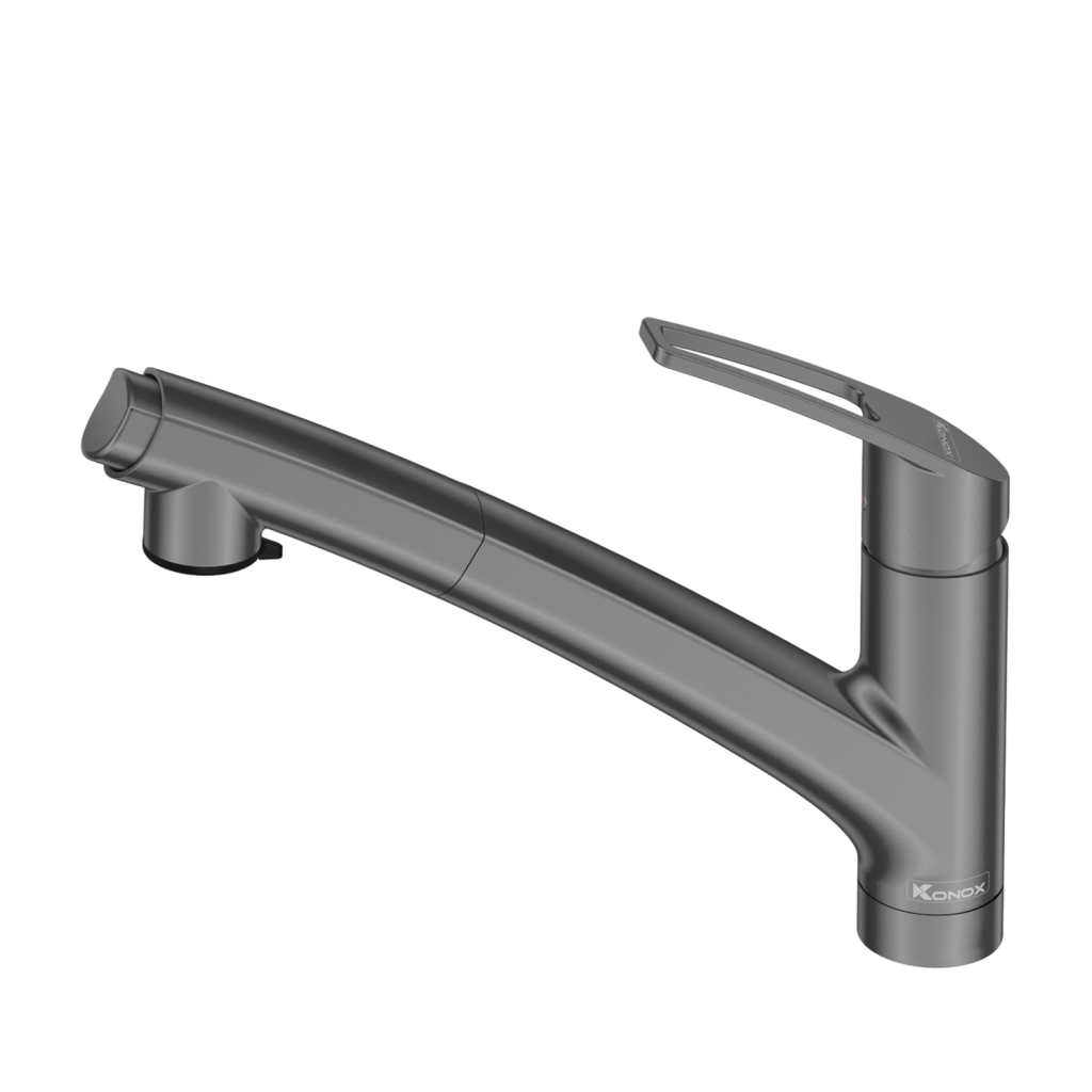 Vòi rửa bát phong cách Nhật Bản Konox Kira Gun Metal
