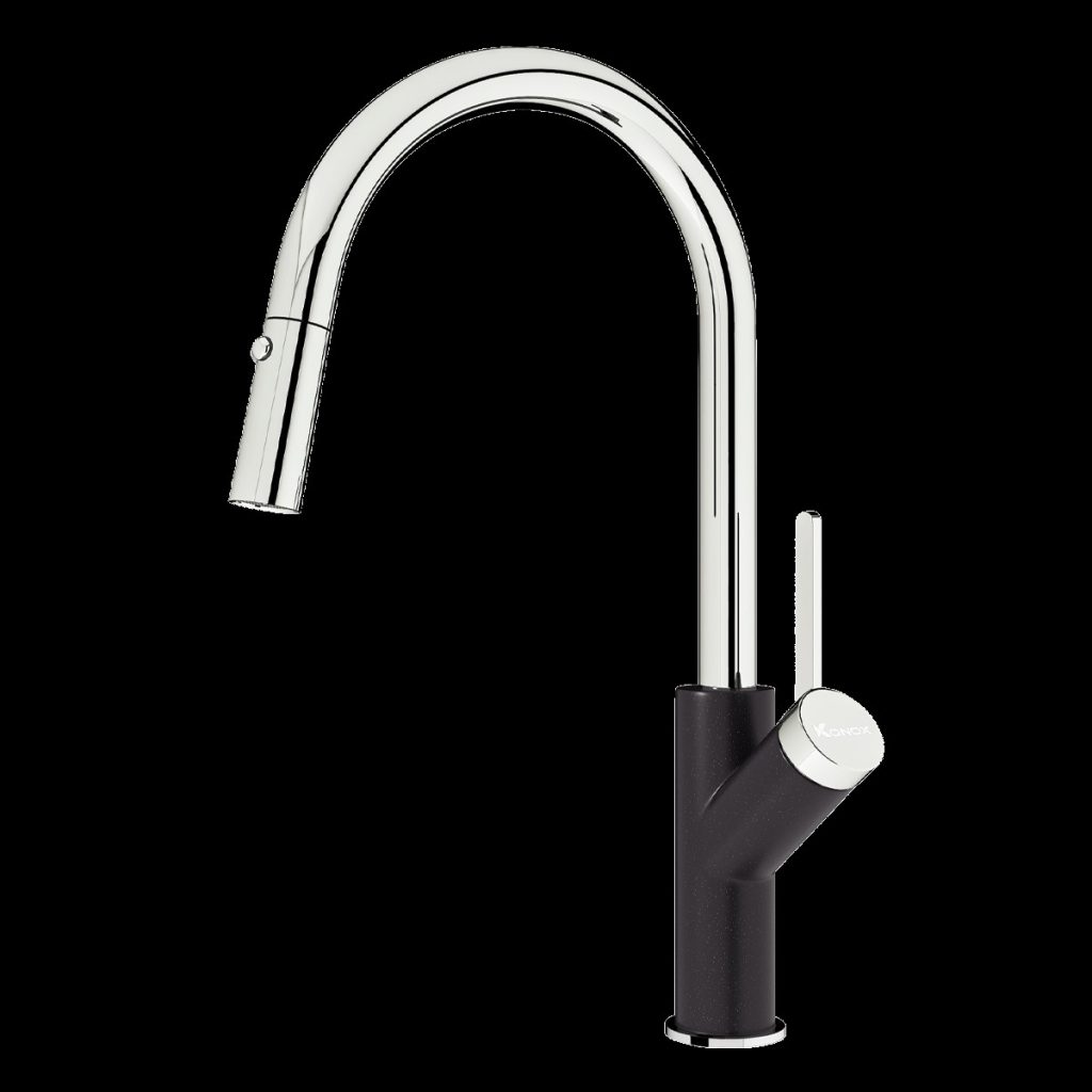 Vòi rửa bát rút dây Ponte Black