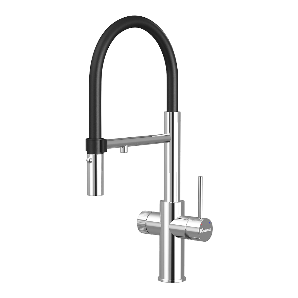 Vòi rửa bát thân mềm 3 đường nước Combi Chrome