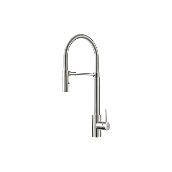 Vòi rửa chén nóng lạnh dây lò xo inox 304 luxsteel