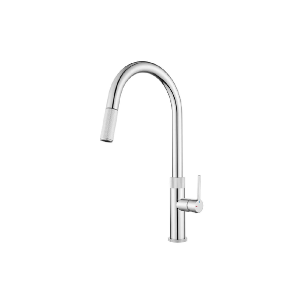 Vòi rửa chén nóng lạnh đồng thau mạ PVD Inox