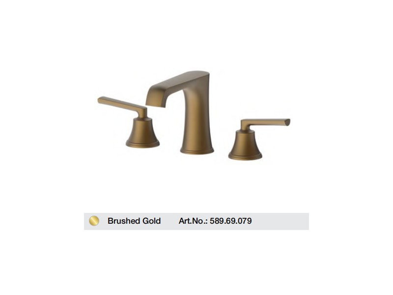 Vòi trộn 3 lỗ FUSION màu Brushed Gold Hafele 589.69.079
