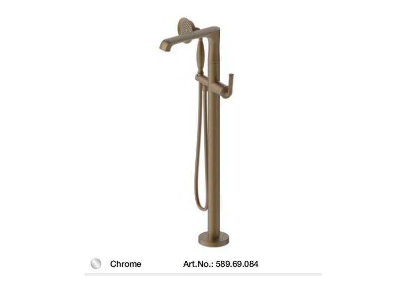 Vòi trộn bồn tắm đặt sàn FUSION màu Chrome Hafele 589.69.084