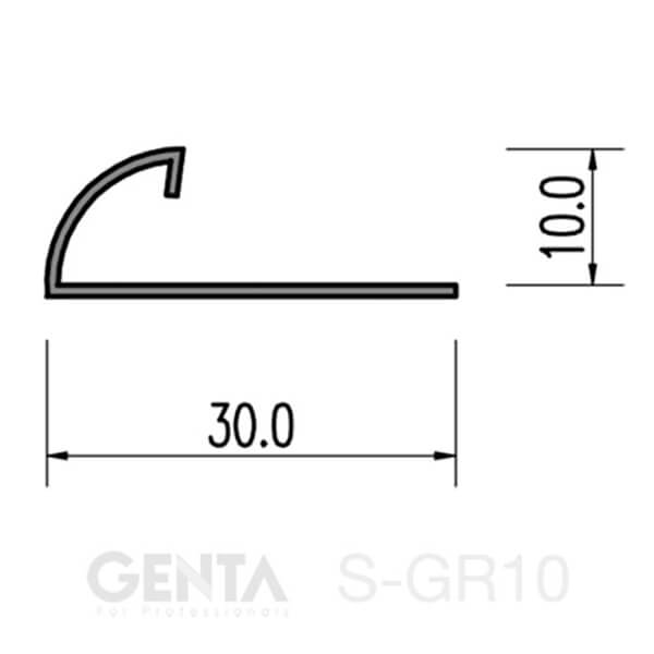 Nẹp inox ốp góc tròn S-GR10