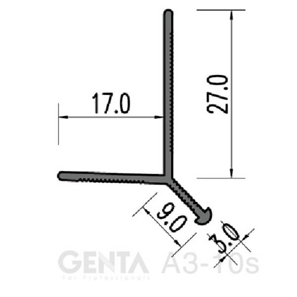 Nẹp góc trát tường nhựa A3-10S (mũi tròn)