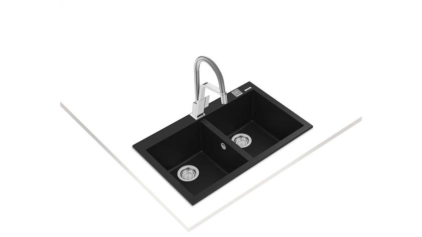 Chậu đá lắp nổi - 2 hộc rửa