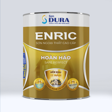 Enric Hoàn Hảo – Sơn ngoại thất Chống Loang Màu, Chống Sọc Đen 5L