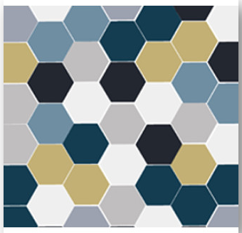Gạch trang trí lục giác hex-013