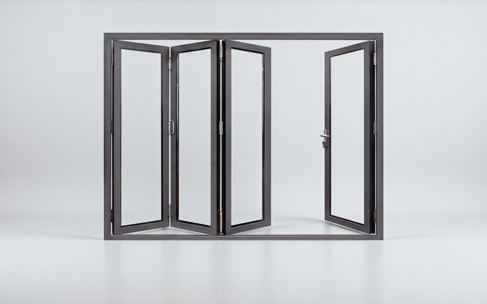 Cửa nhôm hệ 80 xếp trượt 4 cánh