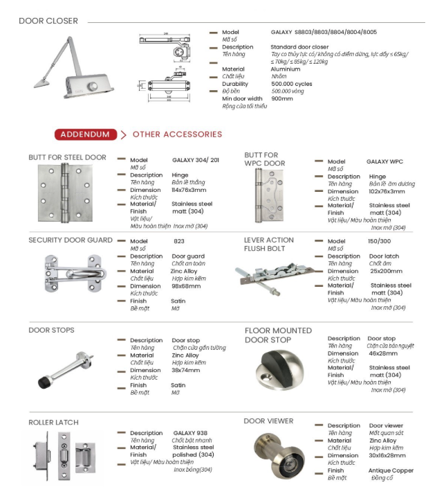 cửa căn hộ laminate glx-steel 951-1 G7302-T1
