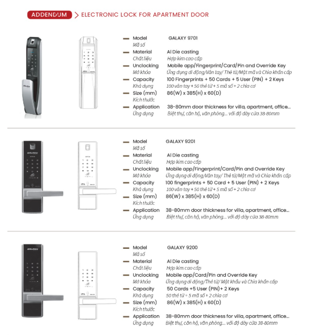 cửa căn hộ laminat glx-steel 901 ur901-u3