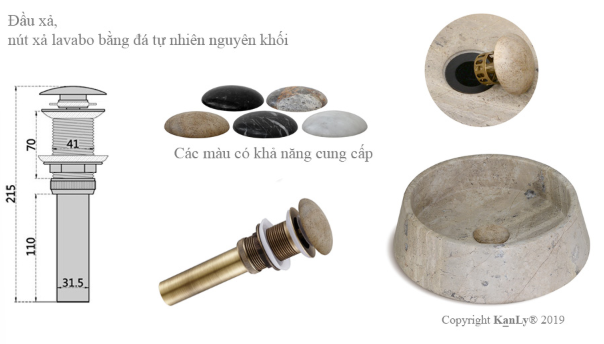 Bảo vệ: Lavabo đá nguyên khối MARV43V