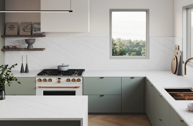 Đá Solid Surface mẫu vân xám marble