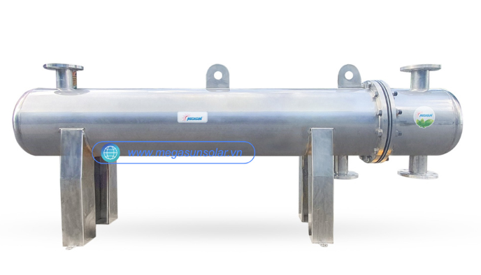 Bộ trao đổi nhiệt chiller ino 304 Megasun-HEX-100-U-PN10-304-304-PU-304