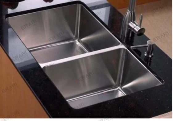 Chậu rửa 2 hố cân chất liệu inox 304 cao cấp, phụ kiện đi kèm mã GC.AD8245