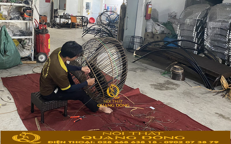 Bàn ghế giả mây QD-2094