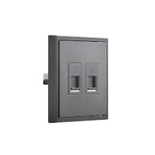 Bộ ổ cắm mạng đôi Aura glass gray Series