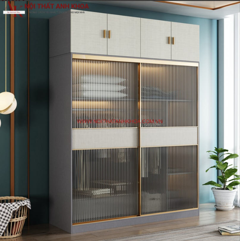 Tủ áo cánh kính cửa lùa cao cấp