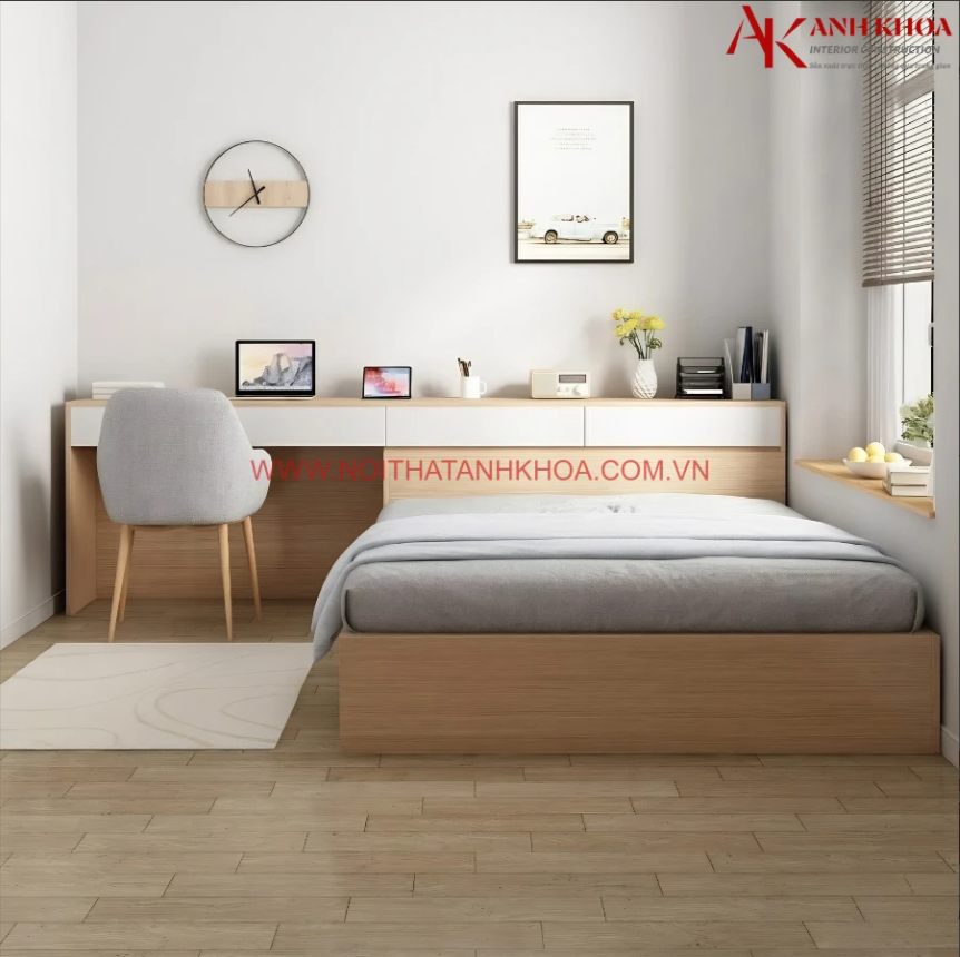 Giường ngủ kết hợp bàn học