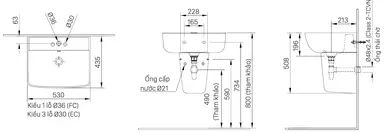 Chậu lavabo treo tường Inax AL-312V Aqua Ceramic