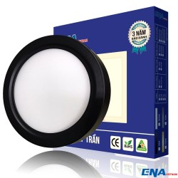 Đèn ốp trần tròn Dimmer 12W Trắng, Vàng, Trung tính vỏ đen mẫu OTF